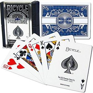 100% Plastic Bicycle Prestige Dura-Flex Cards Blue 100% di Plastica in Bicicletta Prestigio Dura-Flex Carte da Gioco in Blu