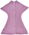 SleepingBaby Zipadee-Zip Transition Swaddle - Fleece Baby Swaddling Blanket with Zipper - Lavender, Large (12-24 Month)