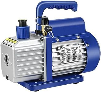 ZENY 3.5CFM Single-Stage 5 Pa Rotary Vane Economy Vacuum Pump 3 CFM 1/4HP Air Conditioner Refrigerant HVAC Air Tool R410a 1/4" Flare Inlet Port, Blue