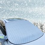 Car Windshield Cover,Windshield Magnetic Snow Cover Winter, Windscreen Cover with Side Wing Mirror Cover,Car Frost Windscreen Cover,Snow Ice Frost Sun UV Water Resistent (148×116cm)