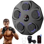 Smart Music Boxing Machine, Boxing Machine Wall Mounted with Boxing Gloves, Bluetooth Boxing Training Equipment With Boxing Gloves for Adults and Kids