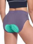 BERGRISAR 4D Padded Cycling Shorts Underwear Women Gel Liner Bike Bicycle Undershorts Cycle Shorts Purple L