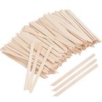 1200Pcs Wooden Wax Sticks Small Waxing Applicator Sticks Wax Spatulas Wood Craft Sticks for Hair Removal and Smooth Skin - Slanted & Round