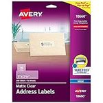 Avery 18660 Matte Clear Easy Peel A