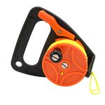 Bewinner Portable Diving Handle Reel, 46m / 150.9ft Scuba Dive Reel Kayak Anchor with Thumb Stopper, for Underwater Scuba Diving Divers Water Sports(orange wheel)