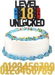 Prasacco Level Unlocked Birthday Cake Topper DIY Level Up Happy Birthday Cake Topper Video Gaming Themed Party Decorations for Kids Boys Girls Gamer