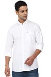 Peter England Men's Solid Slim Fit Shirt (PCSFSSLPR71131_White 44)