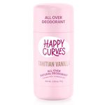 HAPPY CURVES Whole Body Natural, Aluminum-Free Deodorant for Women - Long Lasting Invisible Layer of Protection, Sweat Control, Feminine Deodorant for Sensitive Skin and Private Parts (Tahitian Vanilla)