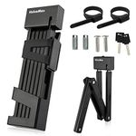 ValueMax Folding Bike Lock | Heavy Duty Folding U Lock with Keys | 1m High Security Bike Lock for Bicycles, Motorcycles, Scooters, and Doors