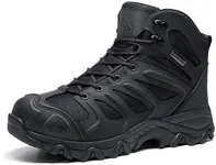 NORTIV 8 Men's Ankle High Waterproof Hiking Boots Outdoor Lightweight Shoes Trekking Trails Armadillo,Size 14,Black,160448_M