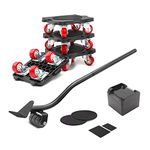 ONEON Furniture Dolly with 4 Wheels & Furniture Lifter Set, 360° Rotation Wheels Furniture Movers, 880 Lbs Capacity, for Moving Heavy Furniture, Refrigerator, Sofa, Cabinet