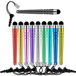 iSOUL Stylus Capacitive Touch Pen [10 PACK] Stylus For Smartphone, Mobile, Phone, NoteBook, Tablet, iPhone, iPad, iPod, Galaxy, NOTE, HTC, Computer, Google Pixel, OnePlus Styli With Anti Dust Plug Cap