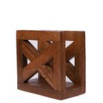 EDHAS Wooden Paper Napkin Holder, Napkin Storage Dispenser for Tables Kitchen Office Accessories for Restaurants, Dining Home Décor (12.7cm x 7.62cm x 12.7cm)