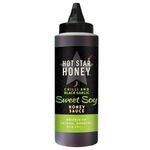Hot Star Honey Sweet Soy Sauce - Handcrafted Soy Honey Sauce with Chilli & Black Garlic - 100% Natural, No Additives - Perfect for Stir-Fry, Chicken, Noodles & Rice - Made in UK - 330g