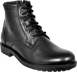 Allen Cooper Genuine Premium Leather Luxury Memory Foam High-Top Ankle Boots Shoes For Men(824|Black|Size-8)