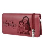 GFTBX Women's Vegan Leather Customized RFID Protected Personalized Photo and Name Wallet (Red Cherry)