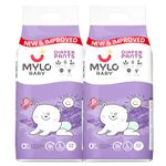 Mylo Baby Diaper Pants Large (L) Size 9-14 kgs (64 count) Leak Proof | Lightweight | Rash Free | 12 Hours Protection | ADL Technology