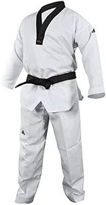 adidas ADI-START II Taekwondo Dobok, Black-V, White, 4