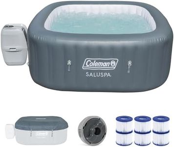 Coleman SaluSpa Hawaii AirJet Inflatable Hot Tub Spa with 140 Bubble Jets, 12-Pack Type VI Filter Cartridges, 71" x 71" x 28"