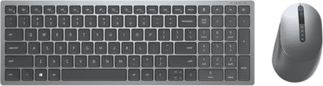 Dell Wireless Keyboard and Mouse, Multi-Device Connectivity, Programmable Buttons, Regarchable 36 Month Battery Life, Titan Gray, KM7120W