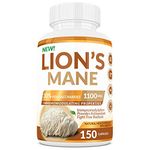 Lion’s Mane Brain Mushroom Supplement (150 count) - 30% Polysaccharides with Immunomodulating Properties. Source of Antioxidants. Protects cells against free radicals.