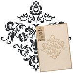 Reusable Plastic Wall Stencil // Damask Ornament // Art Craft Mylar Template (45x65cm)