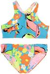 Maaji Water Flower Basket Girls Bikini Set Bright Blue