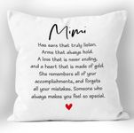 XUISWELL Mimi Gifts Pillow Covers 18x18,Mimi Gifts for Grandma,Mimi Gifts from Grandkids,Best Mimi Gifts,Grandma Gifts,Grandma Gifts from Grandchildren,Grandma Birthday