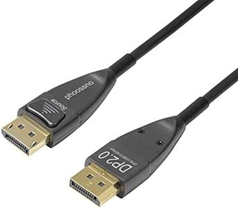 DisplayPort 2.0 Fiber Optic Cable 40Gbps DP2.0 cable 8K@60Hz HDR,4K@144Hz HDR1080P@240Hz, UHBR10,25ft,Compatible with Nvidia 3080/3090 GPU/Graphics Card/to LG/Dell/ASUS/SUMSUNG Monitors/Baco Projector …