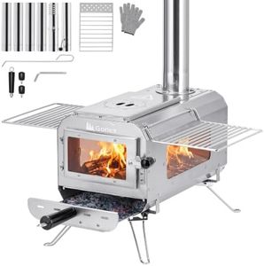 Gonex Hot Tent Stove, Portable Camping Wood Burning Heating Camp Stove