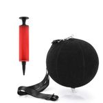 WEZCHUGHAOL Golf Ball Inflatable Swing Training Aid, Golf Ball Swing Trainer for Posture Correction Reusable Outdoor Sports Smart Training Accessories for Beginner Practice (Black, 1 Set)