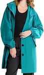 Women Rain Jacket Waterproof Long R