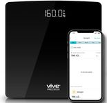 Vive Precision Smart Scale for Body Weight (for iOS, Apple) - Accurate Bathroom Electronic Measuring - Heavy Duty Wireless Home, Bath Device - Weigh Pounds, Kilograms - Large Screen, Smartphone App