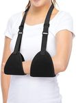 Lightweight Arm Sling Support, Adjustable Shoulder Immobilizer Stabilizer for Men Women, Collar and Cuff Sling for Shoulder Injury, Broken Fractured Arm Elbow Wrist, Rotator Cuff(Black)