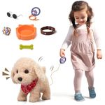 TUMAMA Walking Dog Toys For Kids, Electronic Walking Dog Toy Pets, Toy Dogs That Walk And Bark On a Lead, Interactive Plush Pet Puppy With Remote Leash For Toddle 3 4 5 6 7 8 Years Old Girls Boys Gift