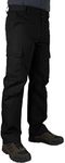 LA Police Gear Men's Urban Ops Tactical Pants, Lightweight Cargo Pants for Men, Water/Stain Resistant Durable RipStop Pants, Black, 38W x 32L