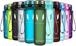 Super Sparrow Sports Water Bottle - 1000ml - Non-Toxic BPA Free & Eco-Friendly Tritan Co-Polyester Plastic - For Running, Gym, Yoga, Outdoors and Camping