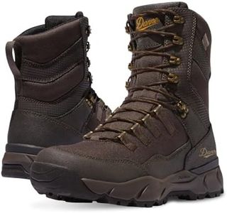 Danner Vital 8” Waterproof Hunting Boots for Men - Abrasion-Resistant Leather & Textile Upper, Shock-Absorbing Footbed & Non Slip Traction Outsole, Brown - 10 D