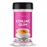 BAKE KING Konjac Gum Powder 50 Gram | Vegetarian Item | For soups, sauces and gravy | Cooking And Baking Purpose | Thickening, Binding Agent and Stabilizer