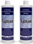 Tupkee Ice Machine Cleaner Nickel Safe - 16oz Ice Maker Cleaner, Universal for Affresh, Whirlpool 4396808, Manitowoc, Kitchenaid, Scotsman Ice Machine Cleaner and Sanitizer Descaler - Pack of 2