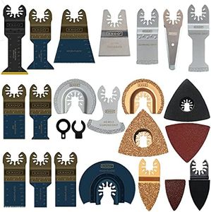 XXGO 120 Pcs Oscillating Multitool Blades Accessories Kits Compatible with Bosch, Chicago, Craftsman, Dremel, Fein, Harbor Freight, Milwaukee, Porter Cable, Ridgid, Ryobi, Rockwell XG1201