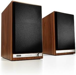 Audioengine HD6 Powered Bookshelf Speakers – Bluetooth Speakers for Turntables, Vinyl Records, Home Stereo and Music Streaming - Walnut