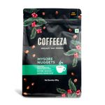 COFFEEZA Mysore Nuggets Ground Coffee | Fine Grind (Espresso & Moka Pots) | Premium Grade, Dark Roasted Ground Coffee - 250Gm, Packet