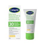 Cetaphil Daily Facial Moisturiser SPF 30, Lightweight SPF Moisturiser for Sensitive Skin, 50ml, Niacinamide & Chicory Extract, UVA/UVB Protection, 24 Hour Hydration, Dermatologist Recommended