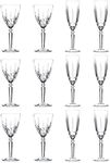 RCR Crystal Orchestra Cut Glass Wine Glasses and Champagne Flutes - 290ml, 200ml - 12pc Set