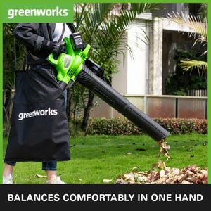 Greenworks 48V Cordless Leaf Blower and Vacuum – Lightweight Garden Tool