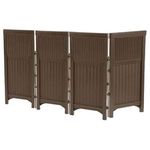 Suncast FSW4423 4 Panel Resin Wicker Outdoor Screen