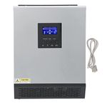 2400W Off Grid Solar Inverter, 24V DC to 120V AC Pure Sine Inverter Built in Solar Controller, All in One Solar Power Inverter for Solar Power Utility