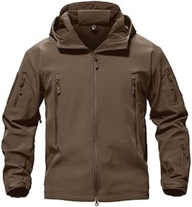 TACVASEN Men's Military Tactical SoftShell Jacket Fleece Lined for Winter