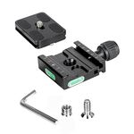 50mm Quick Release Plate Clamp Adapter Compatible with Arca Swiss for Camera Tripod Head Stabilizer